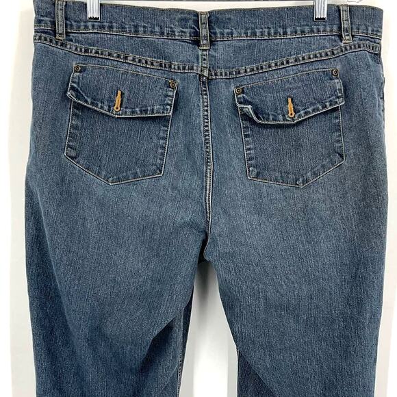 Faded Glory Stretch Capri Jeans Blue Women Size 18 - Picture 7 of 8